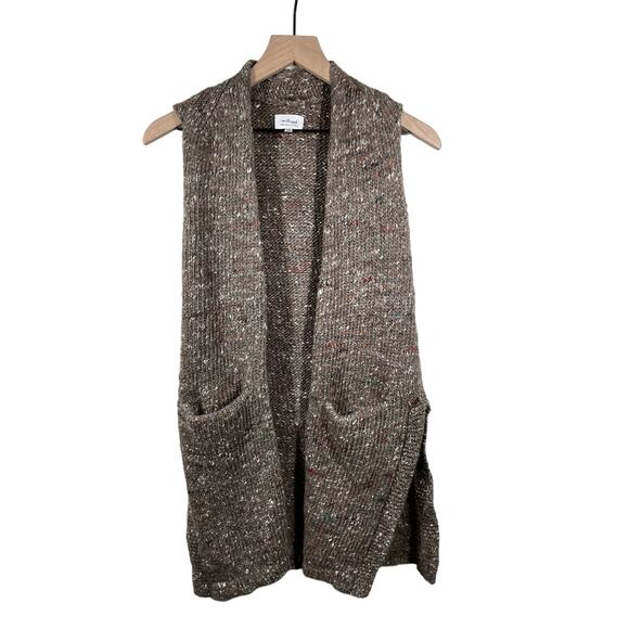ARITZIA WILFRED Dunkirk Knit Vest Size XXS Wool Alpaca Silk Lagenlook Chunky - Picture 2 of 13